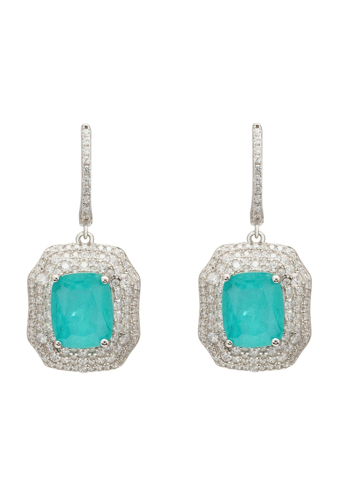 Seraphina Drop Earrings Silver Paraiba Tourmaline