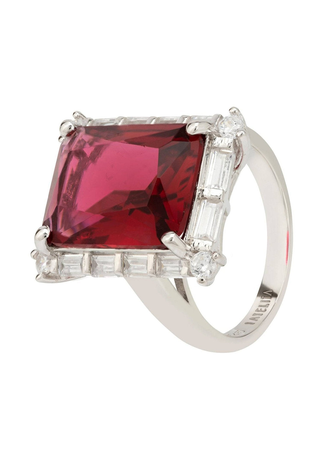 Tudor Silver Ring Ruby