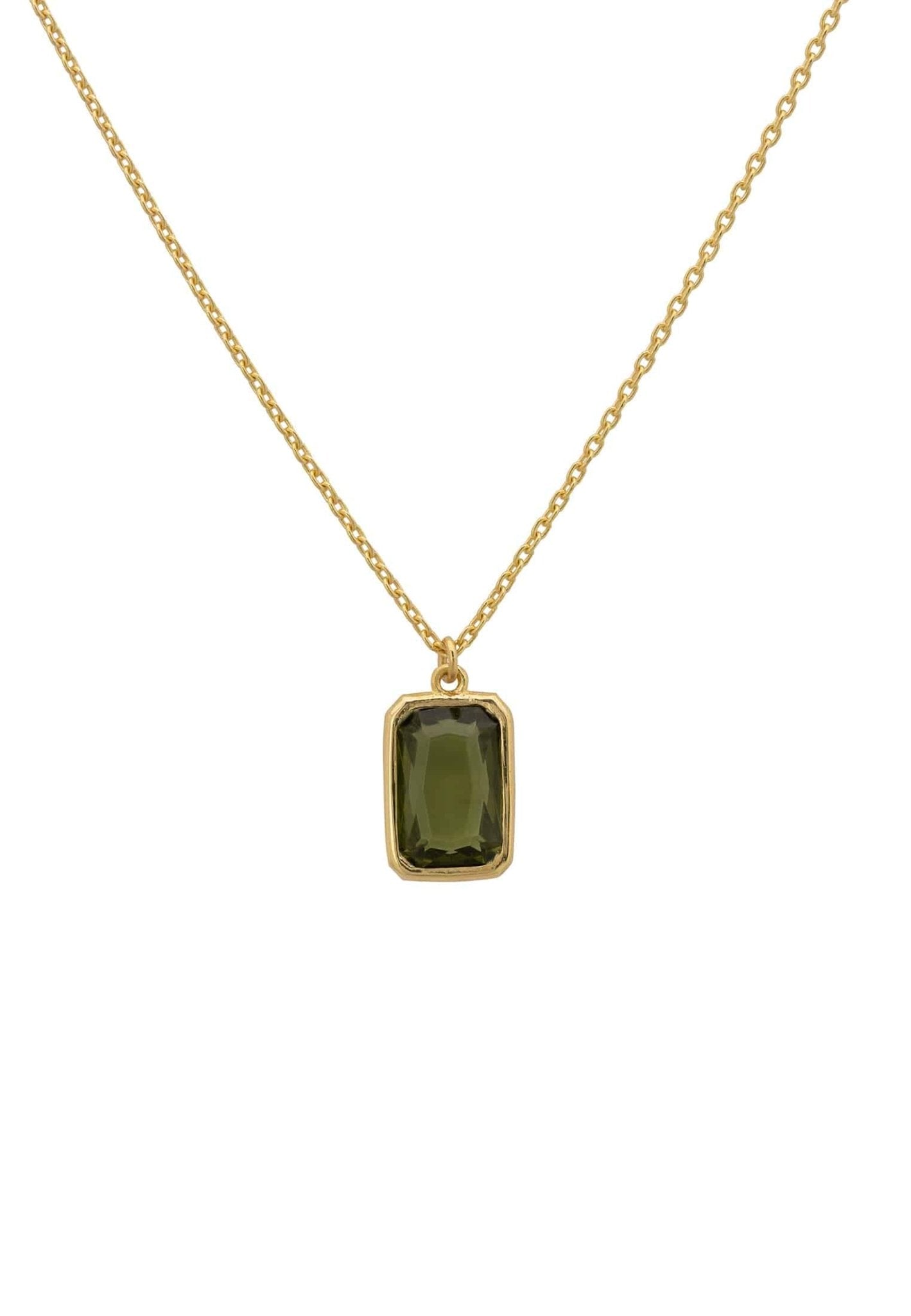 Portofino Necklace Gold Peridot