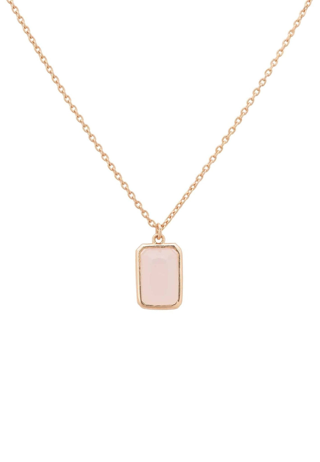 Portofino Necklace Rosegold Rose Quartz