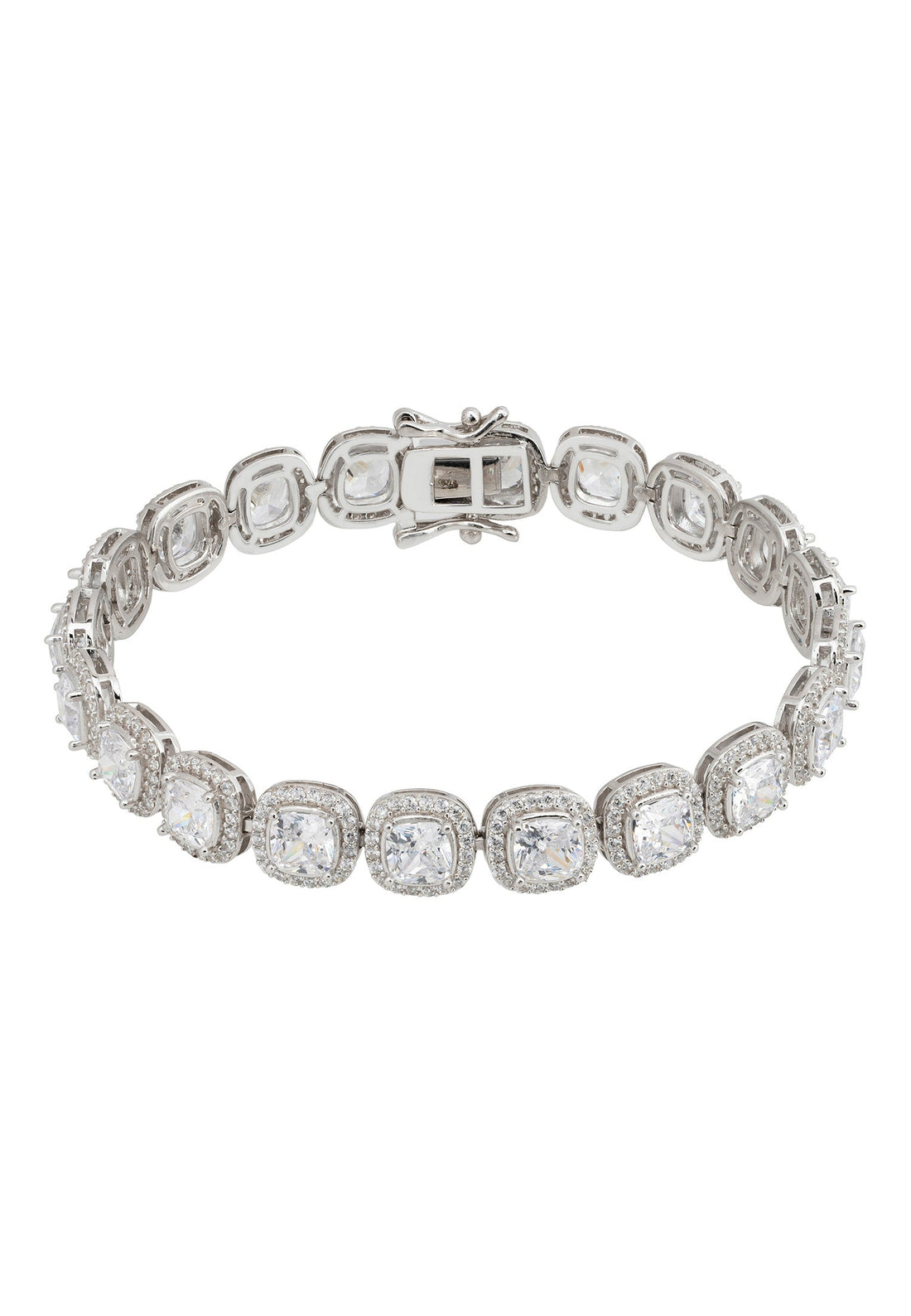 Charleston Art Deco Tennis Bracelet Silver