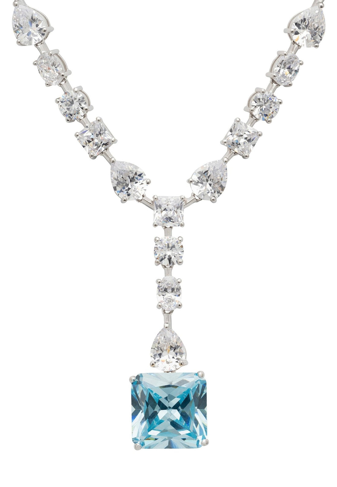 Penelope Blue Topaz Statement Necklace Silver