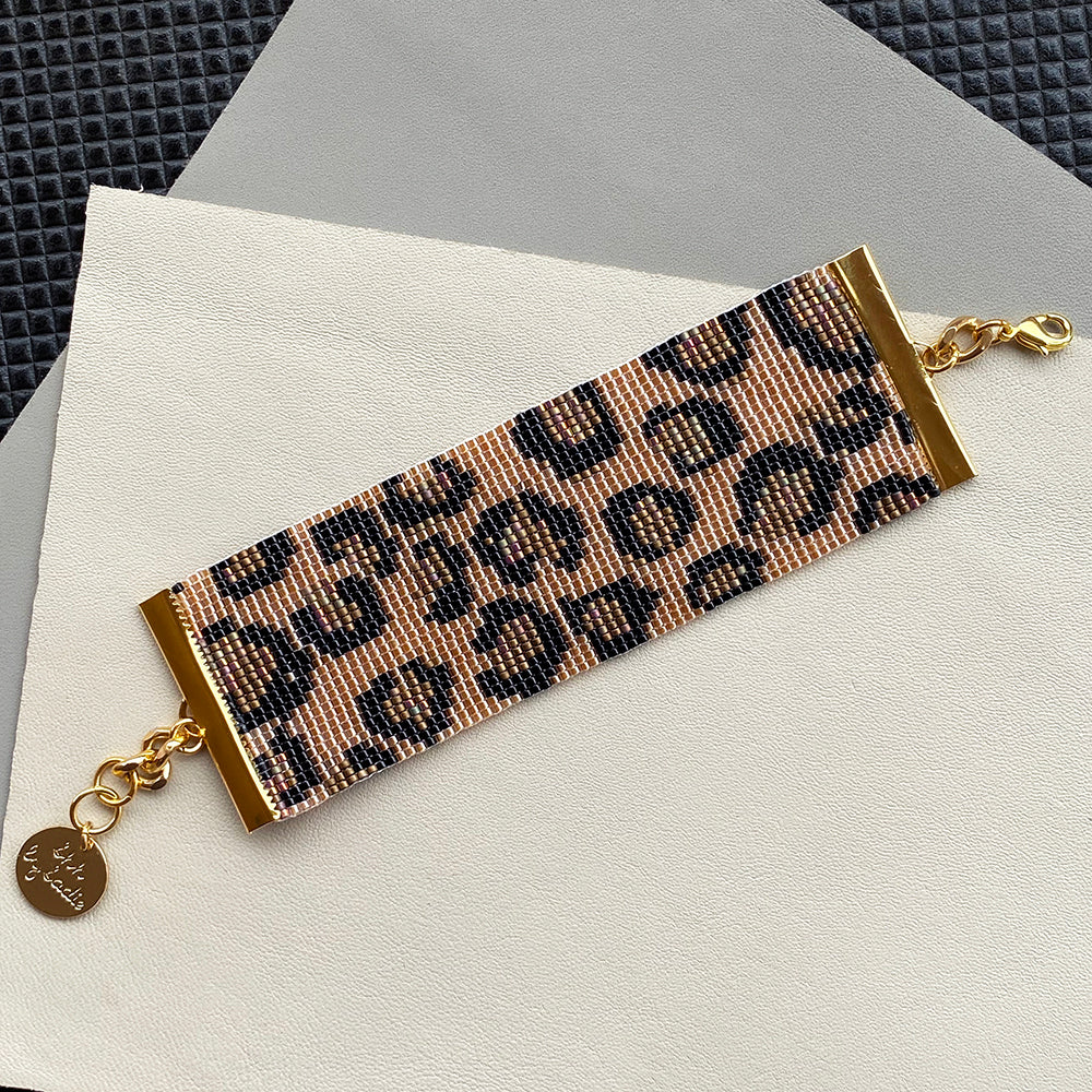 Leopard Print Cuff Bracelet