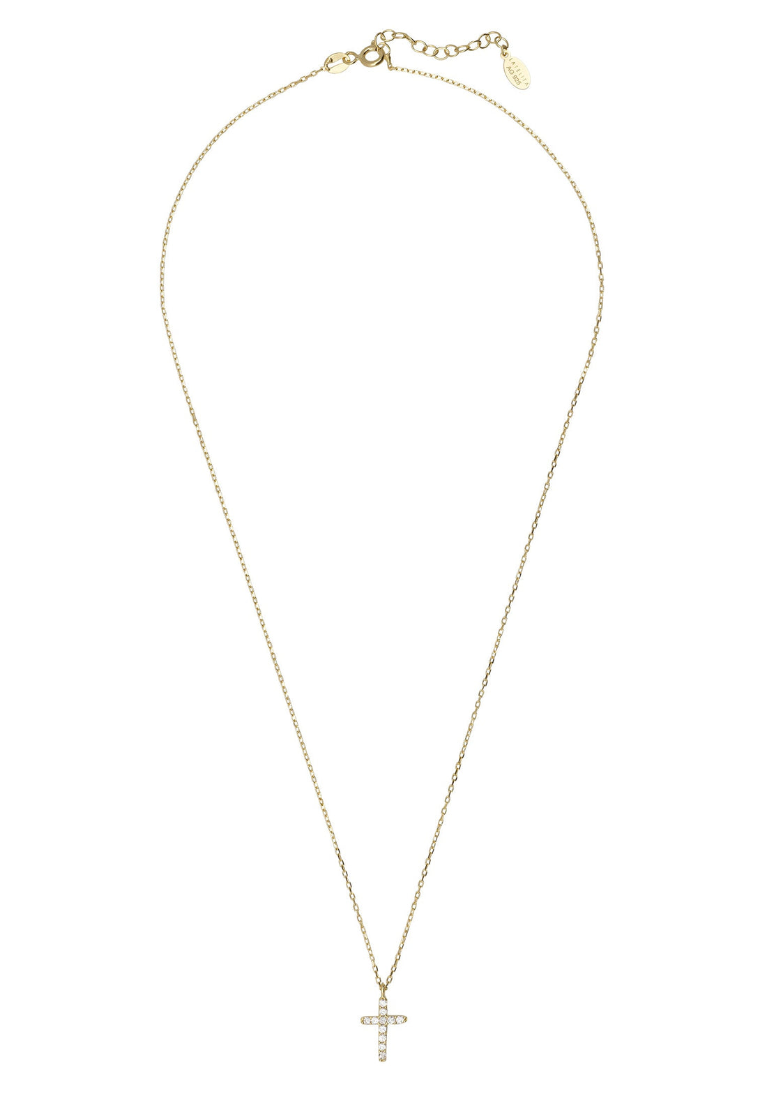 Divine Cross Pendant Necklace Gold