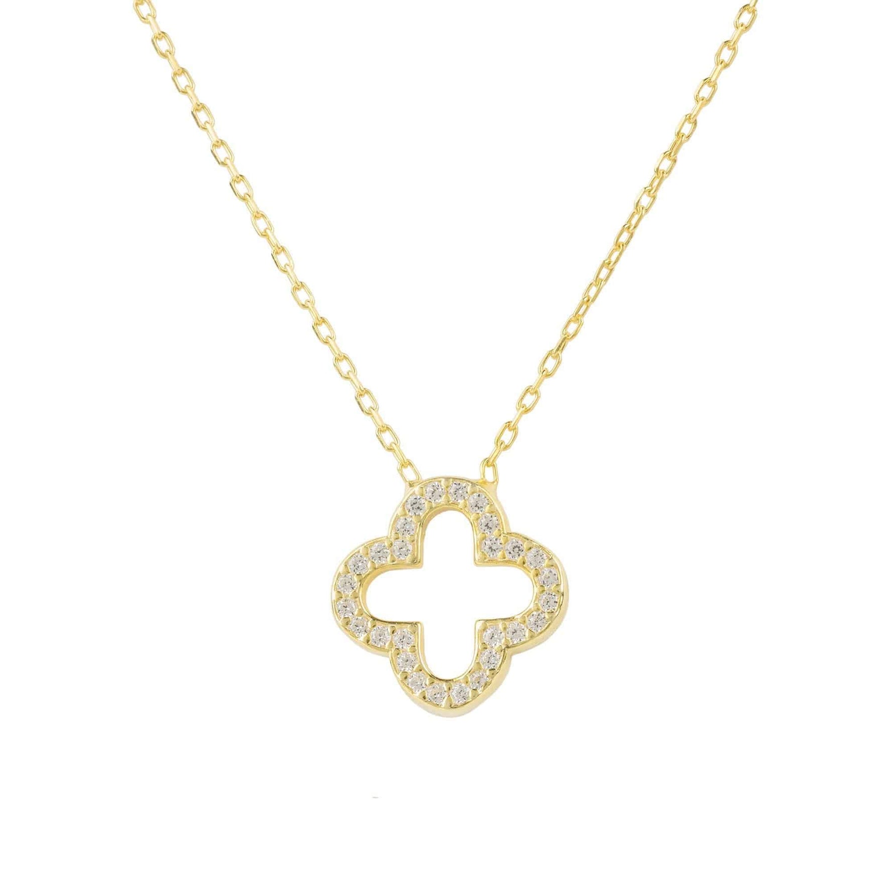 Open Clover Pendant Necklace