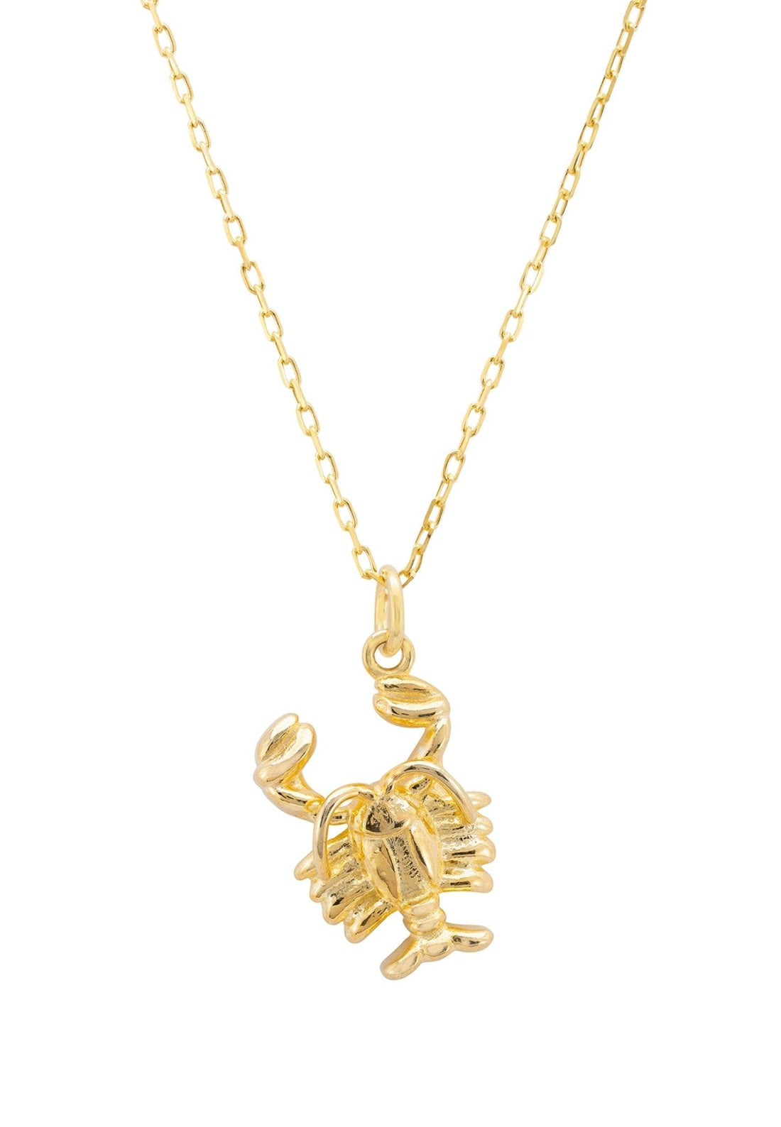 Zodiac Star Sign Necklace Gold Scorpio