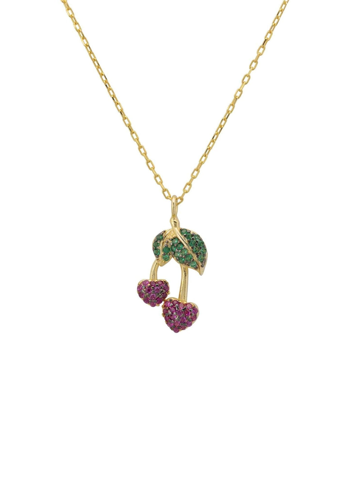 Sweet Cherry Necklace Gold