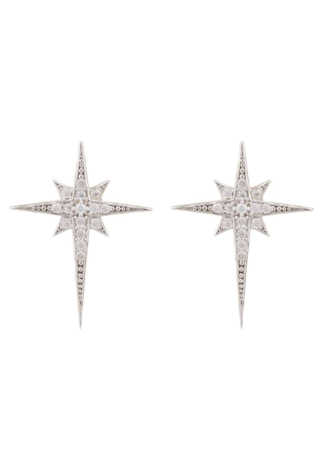 North Star Small Stud Earrings Silver