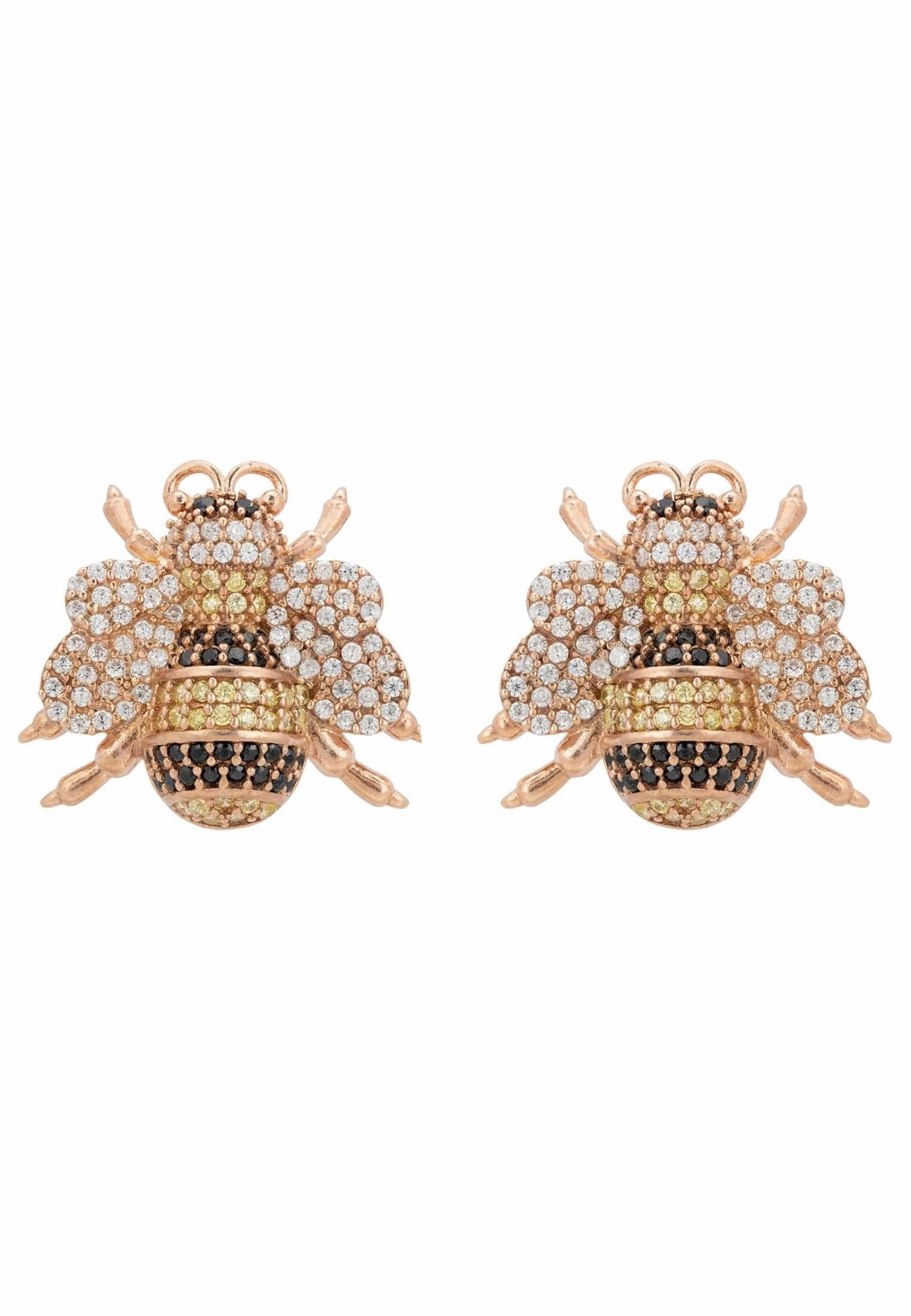 Bumble Bee Stud Earrings Rosegold