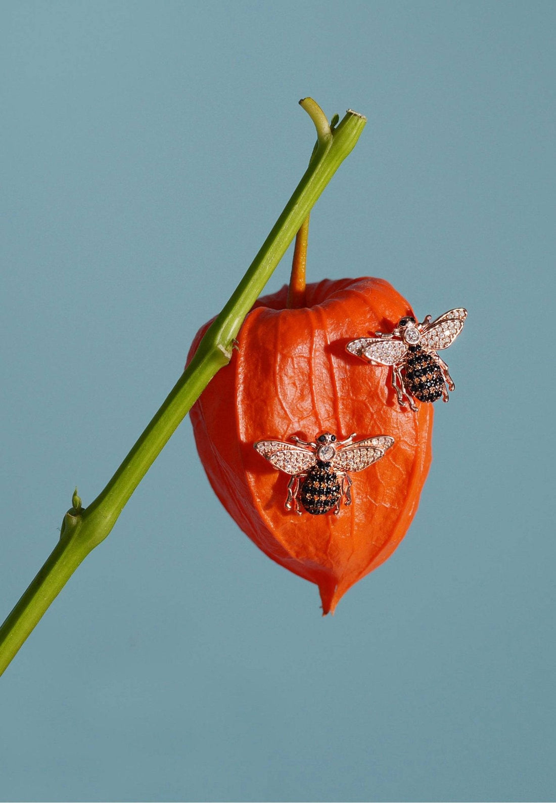 Honey Bee Stud Earrings Gold