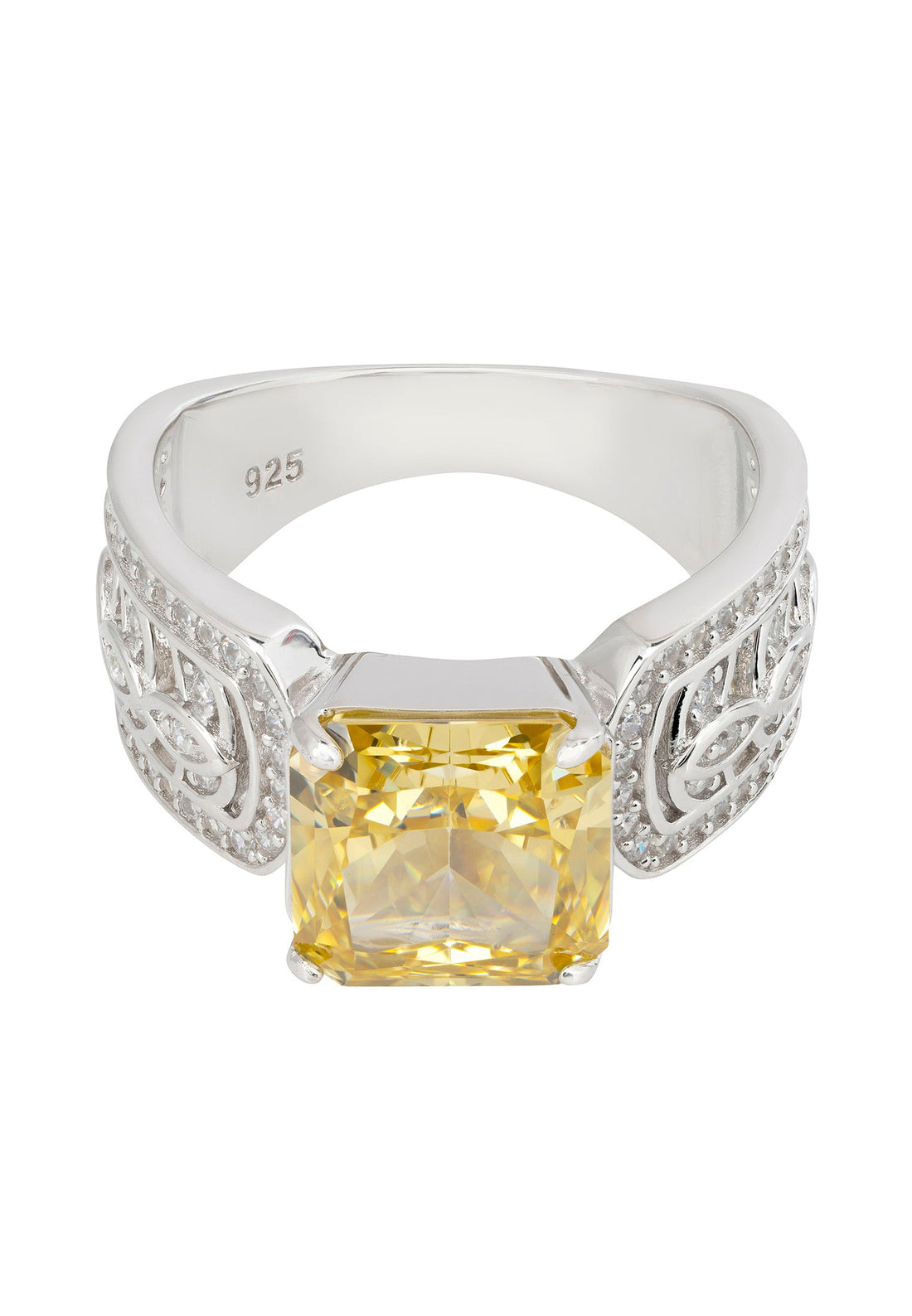 Rowena Cocktail Ring Yellow Topaz Silver