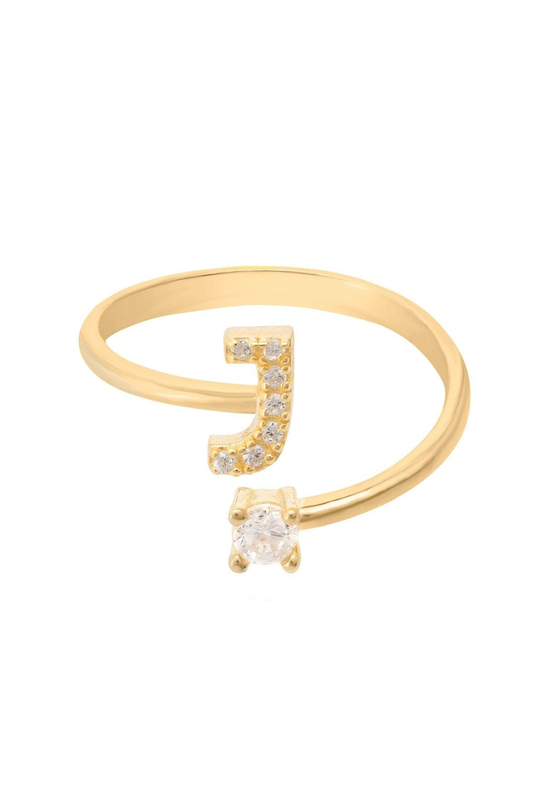 Initial Ring Gold J