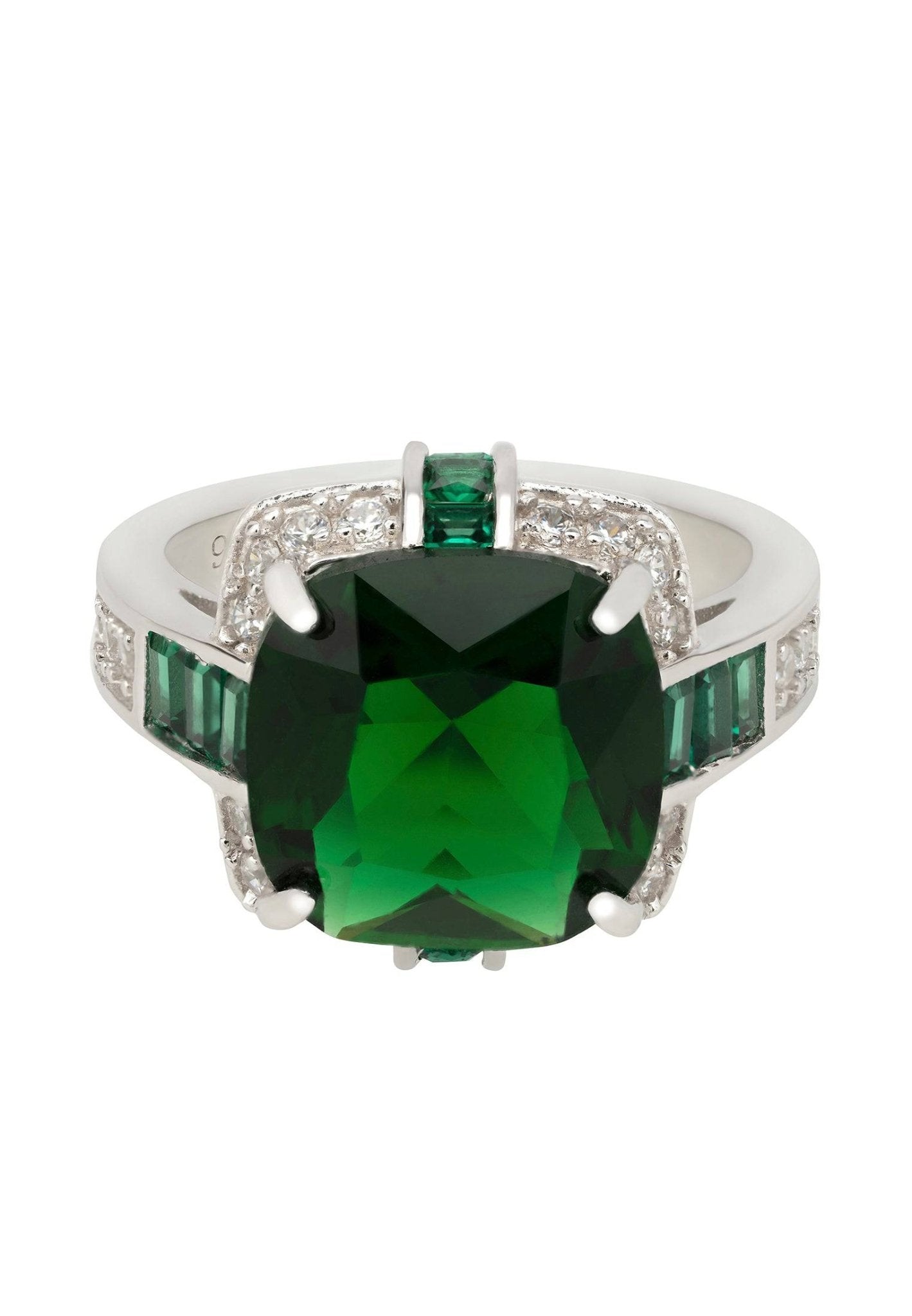 Windsor Silver Ring Emerald