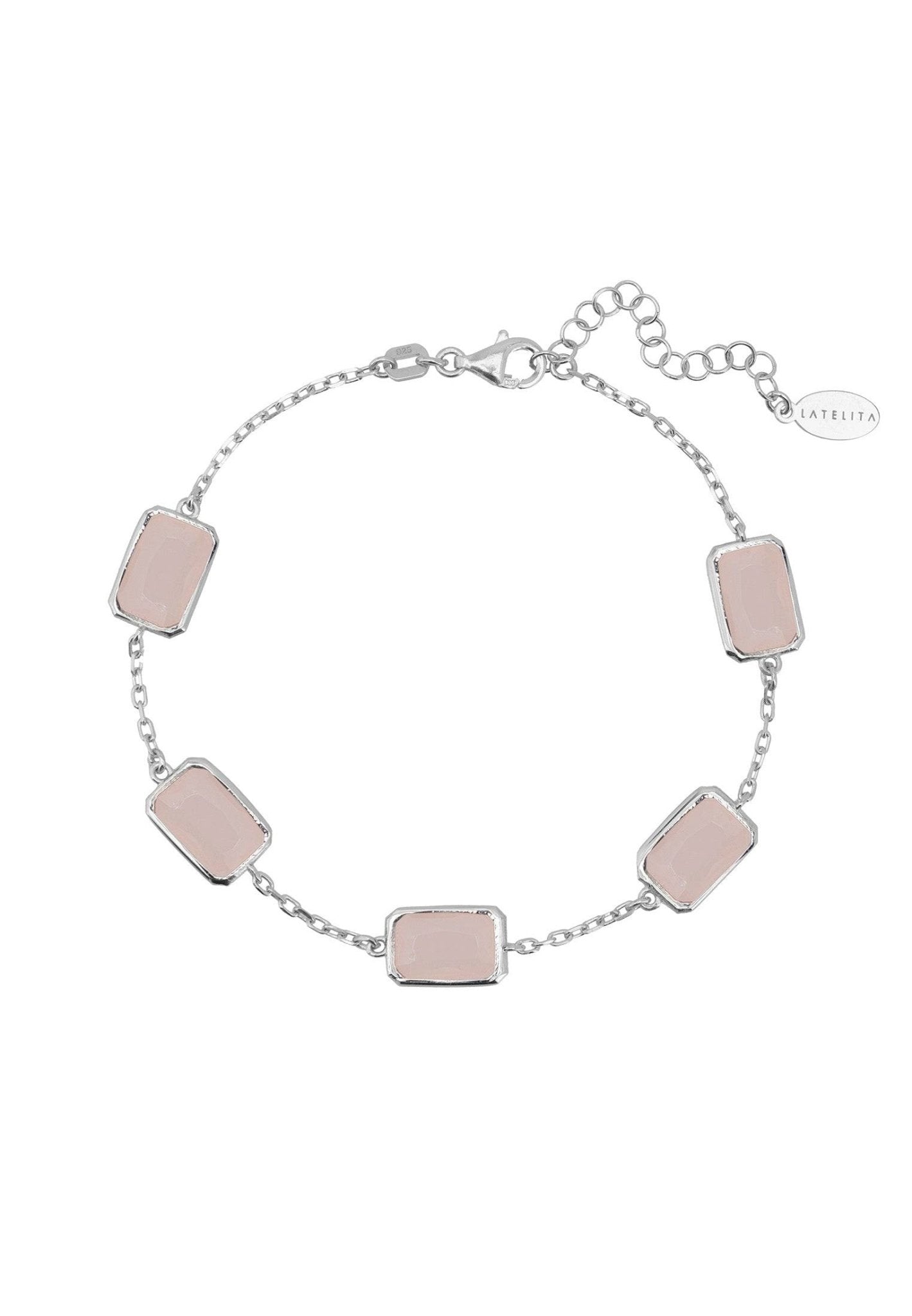 Portofino Bracelet Silver Rose Quartz