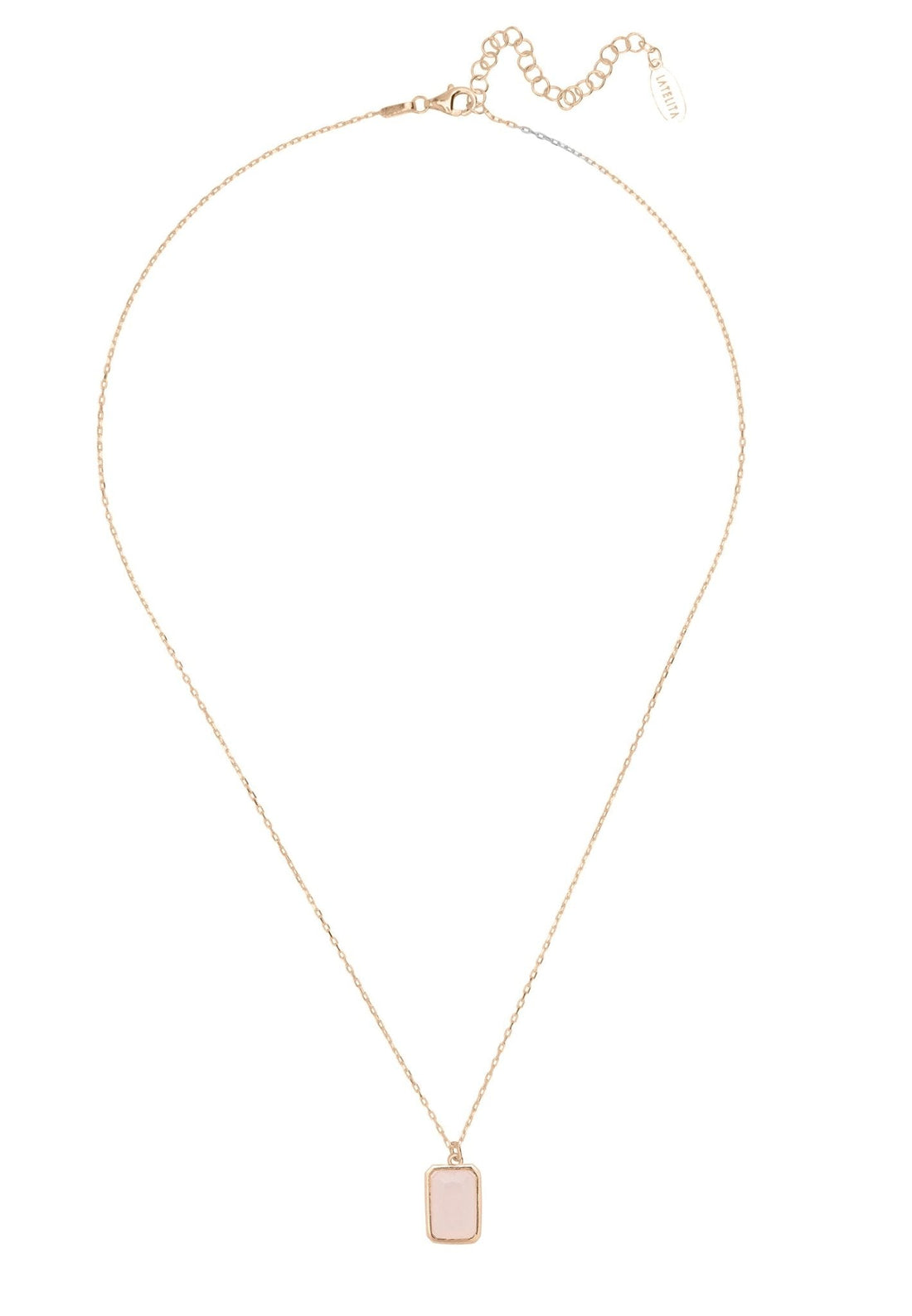 Portofino Necklace Rosegold Rose Quartz