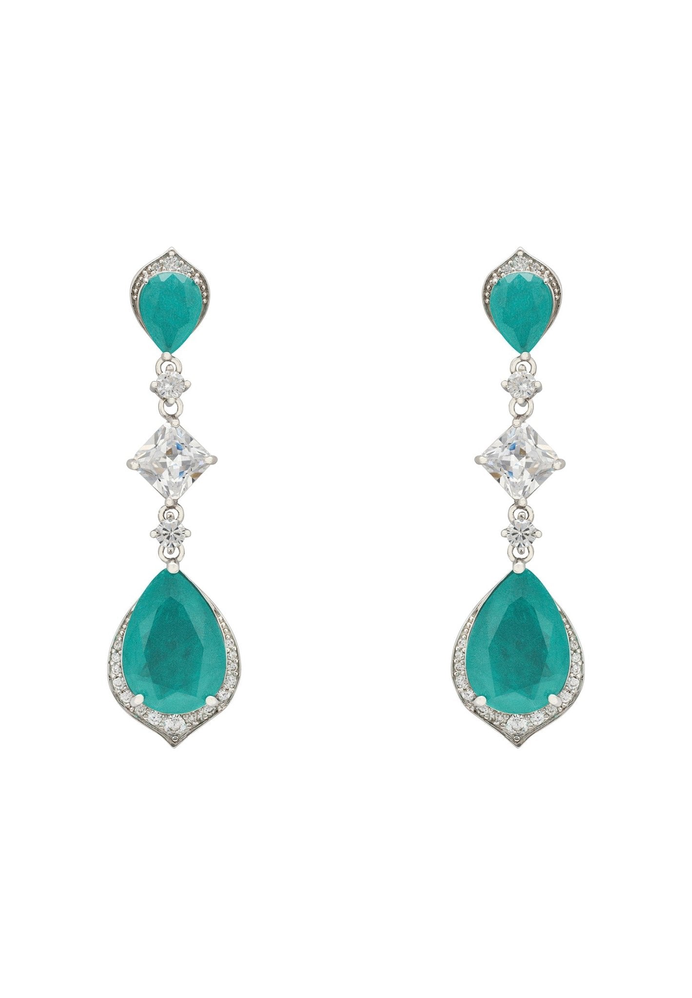 Celeste Teardrop Earrings Paraiba Tourmaline Silver