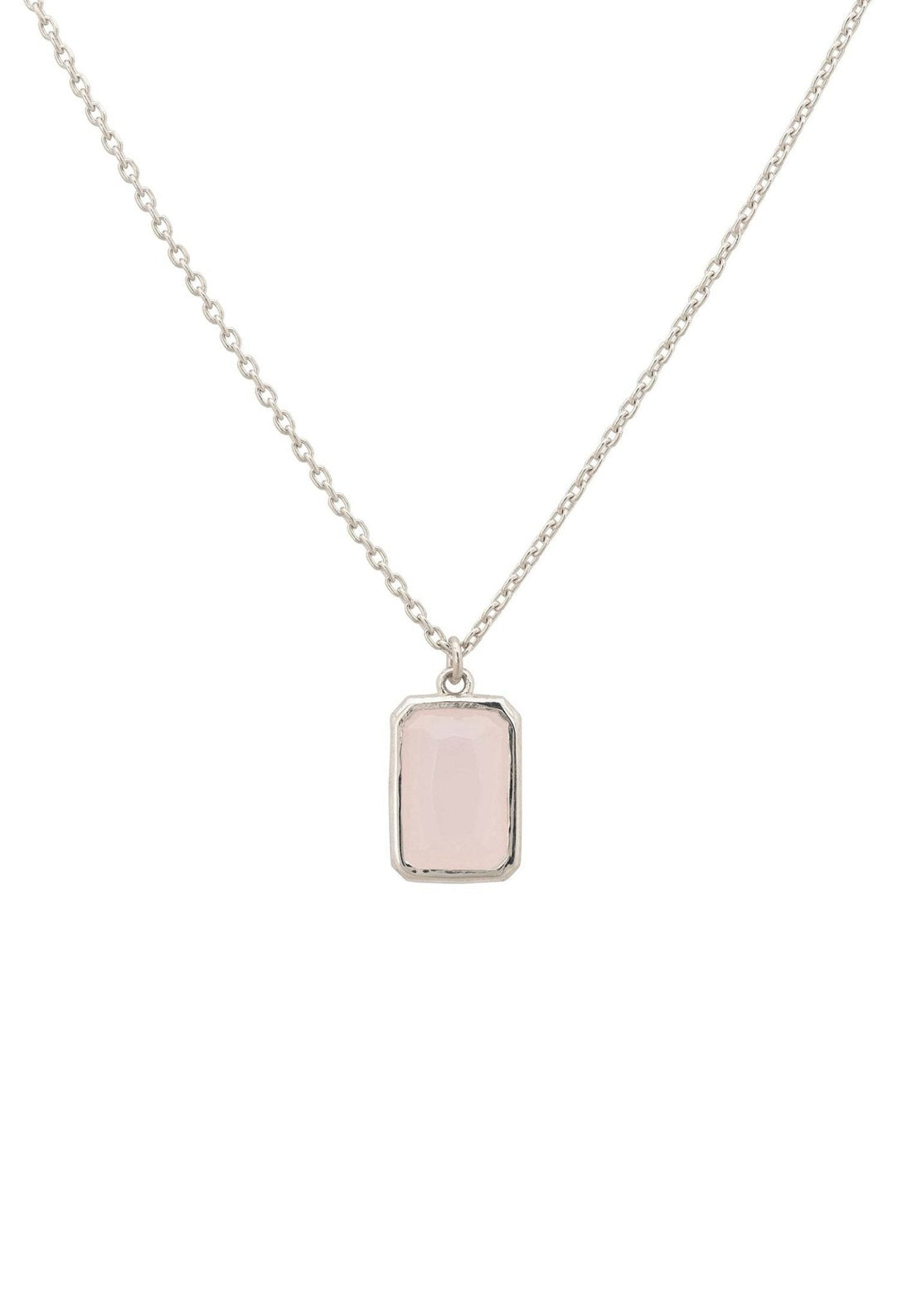 Portofino Necklace Silver Rose Quartz