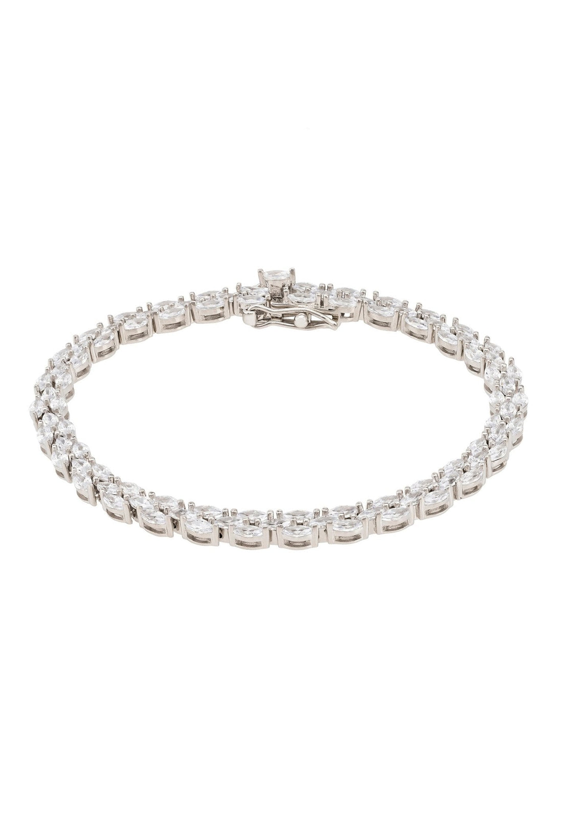 Petal Tennis Bracelet Small Silver