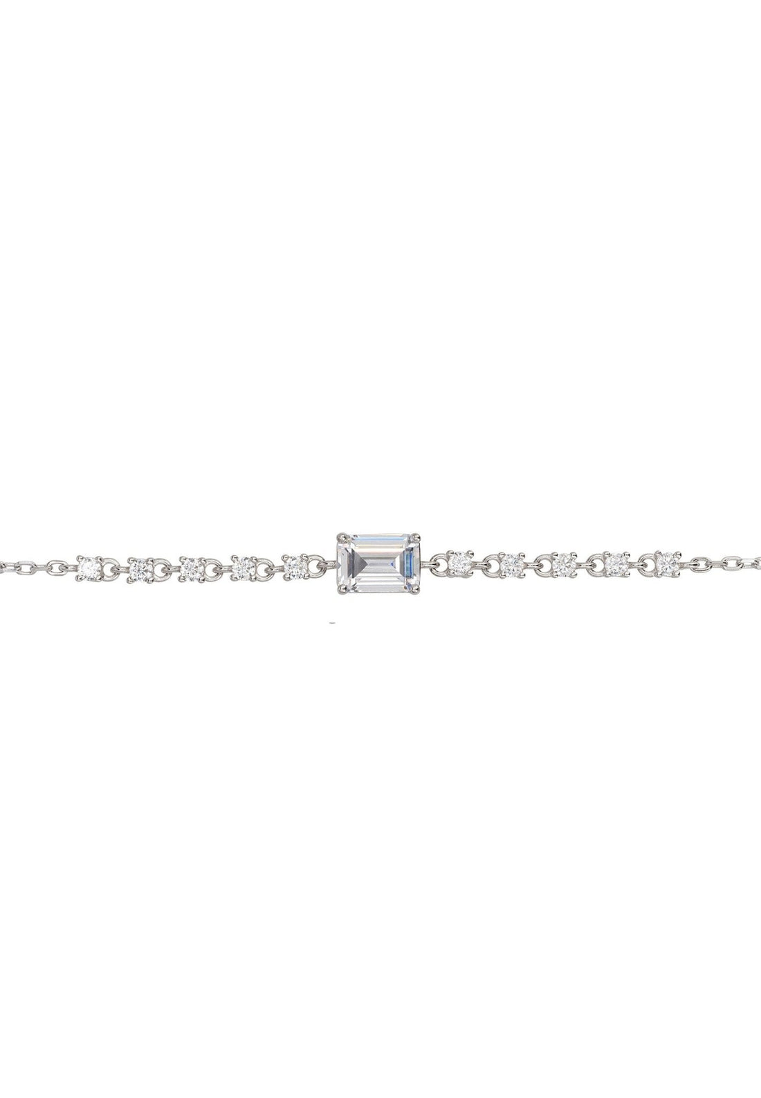 Claudia Gemstone Bracelet Silver Clear Quartz