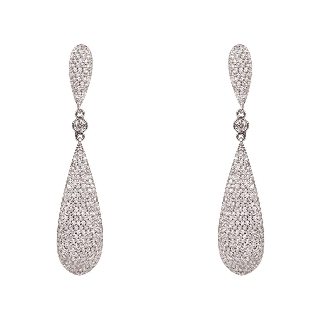 Latelita Long Drop Earrings Silver