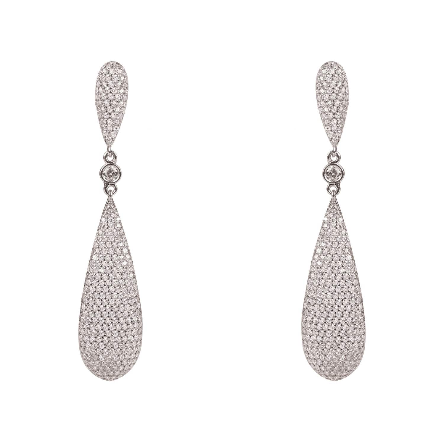 Latelita Long Drop Earrings Silver