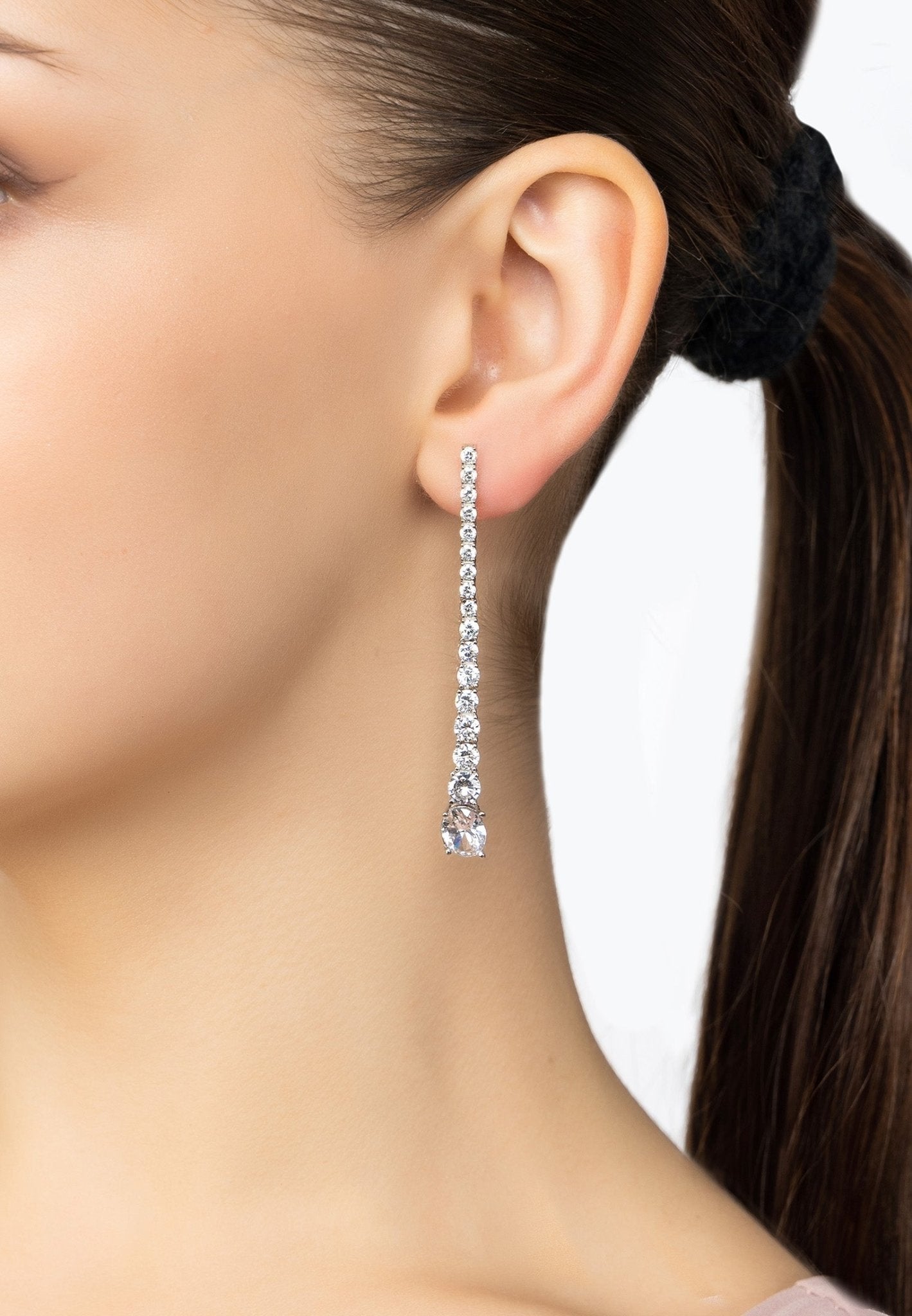 Hollywood Drop Earrings Silver