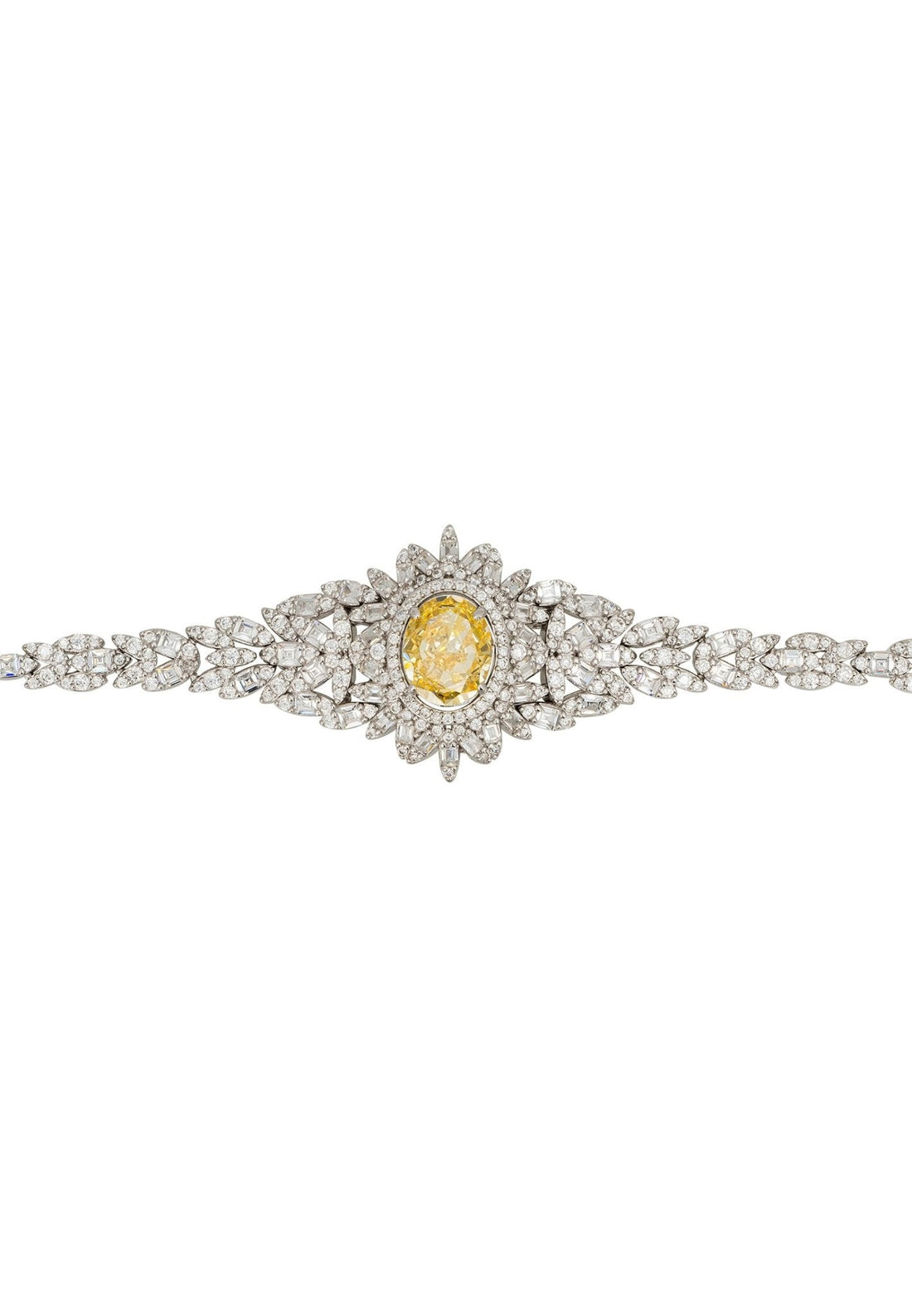 Arabesque Splendor Bracelet Yellow Topaz Silver