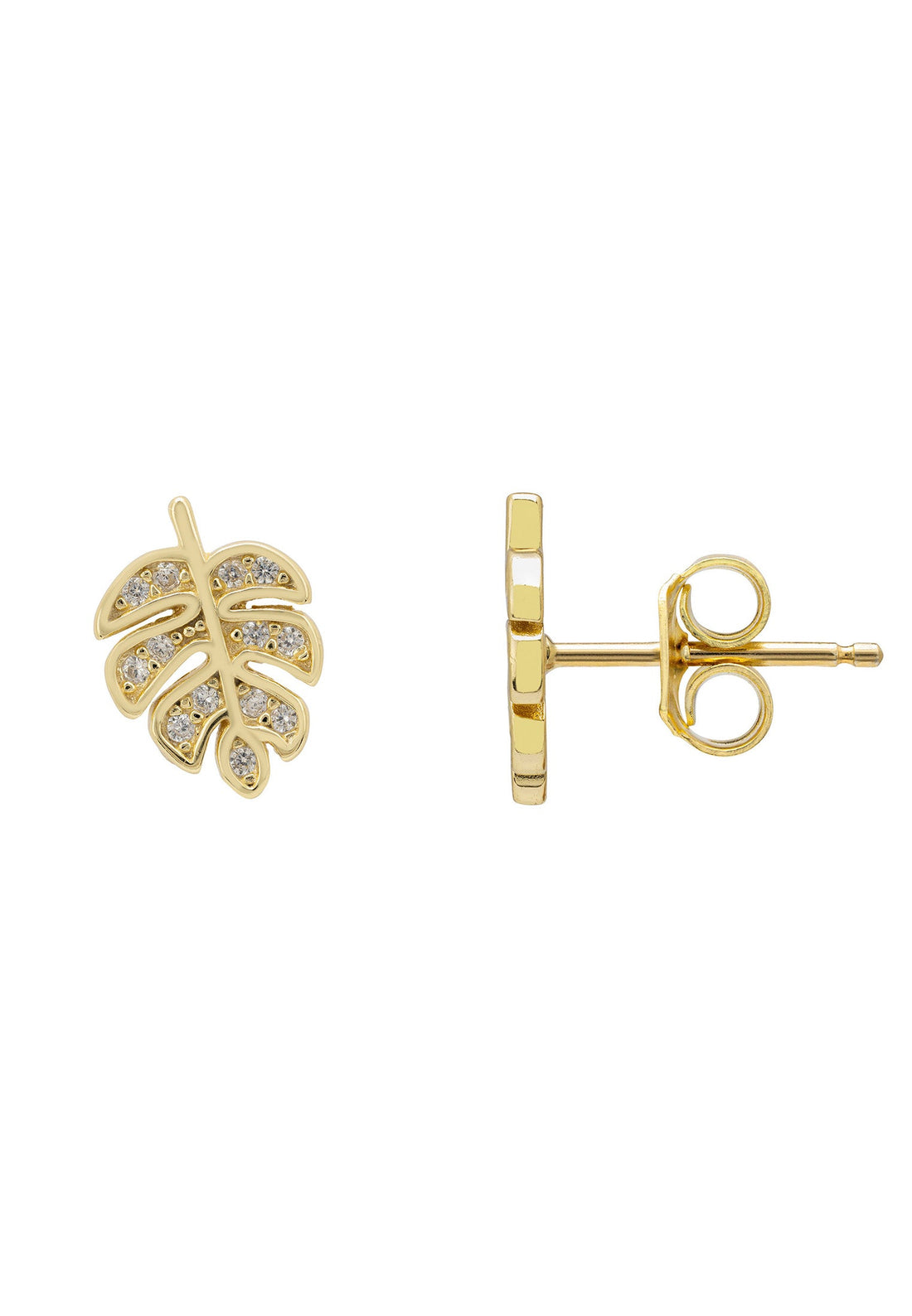 Palm Leaf Stud Earrings