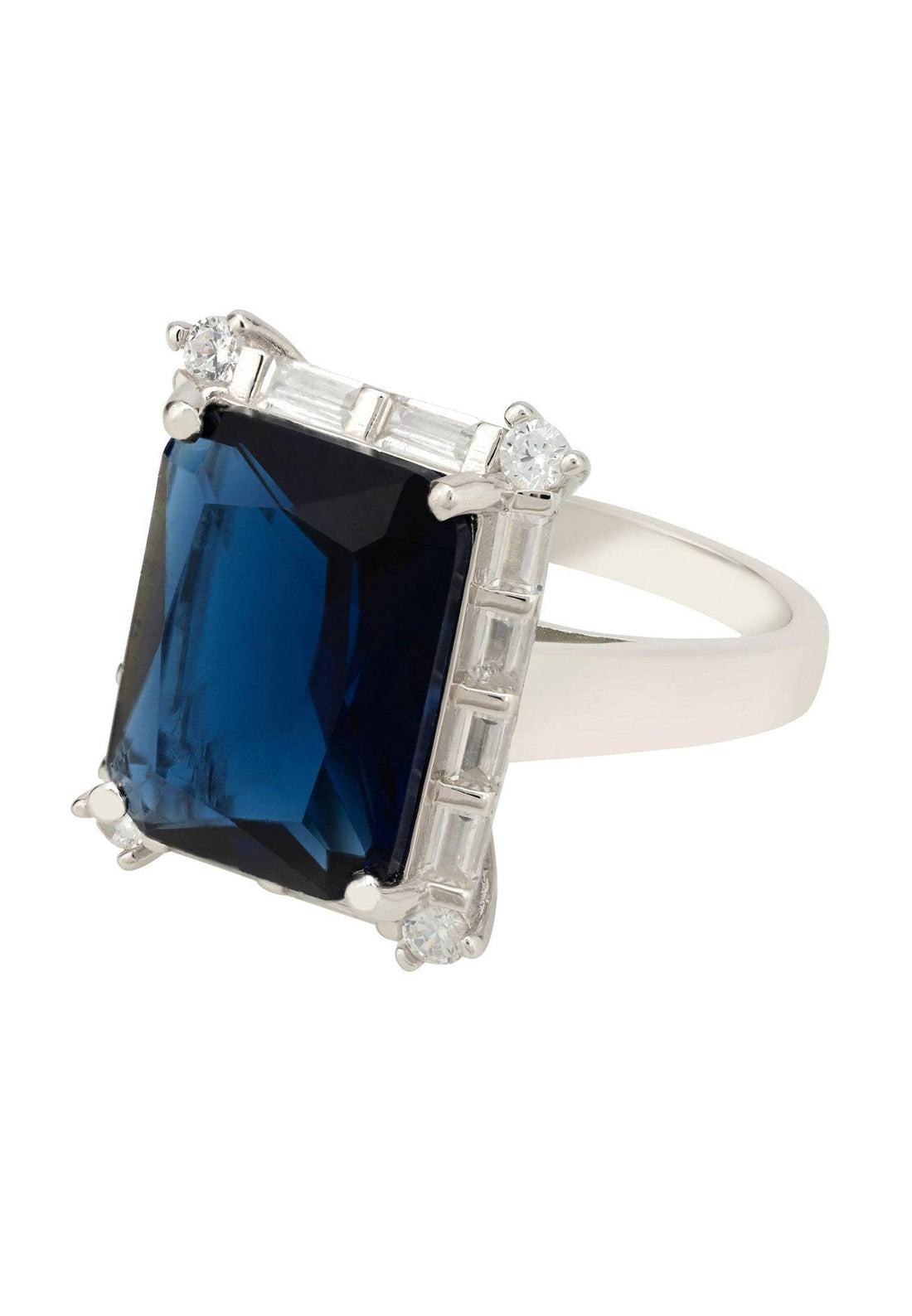 Tudor Silver Ring Sapphire